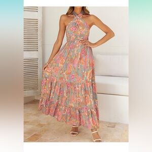 Crossover Halter Neck